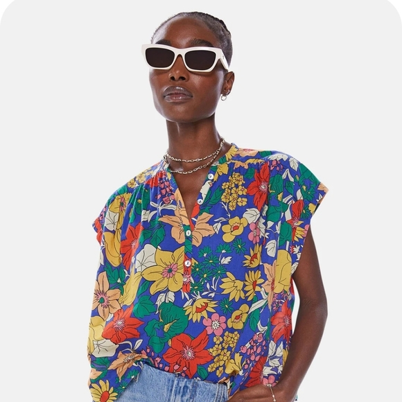 MOTHER Fresh Blooms Blouse - Picture 1 of 4